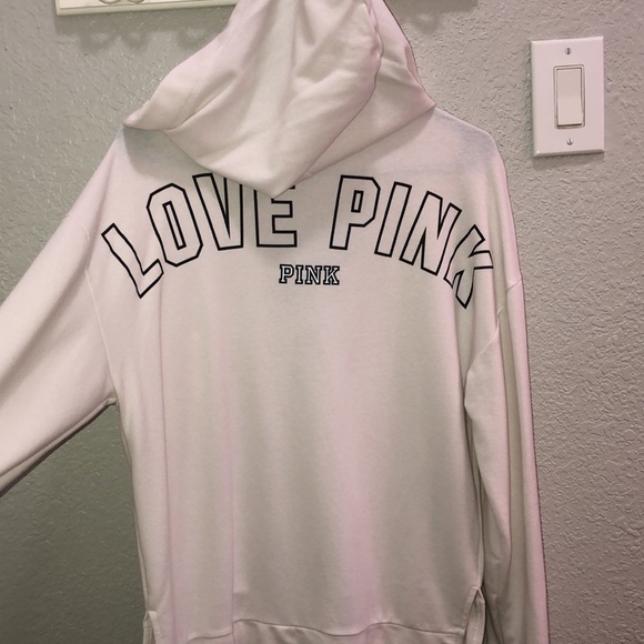 A cute white “pink” top with open front. - Picture 2 of 5